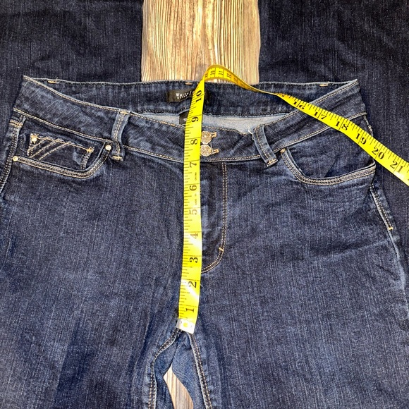 White House Black Market Dark Wash Skinny Flare Jean - Picture 13 of 16